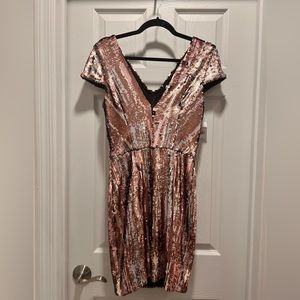 NWT Dress the Population Sequin Mini Dress
